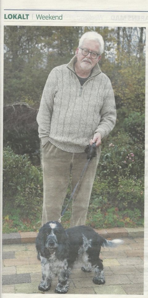 Michael Ford med hunden Mira fra KOMAtrilogien